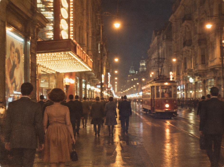 Eski bir İstanbul gecesini anımsatan küçük fotoğraf